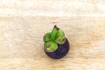 Mangosteen Is Popular Fruits / Mangosteen Is Popular Fruits On Wooden Background.