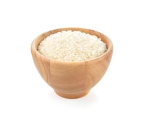 japanese rice on white background