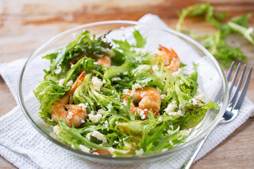 shrimp salad with cheese for heathy