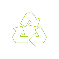 Recycle symbol. Vector linear icon