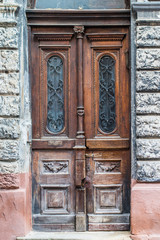 Old wooden door