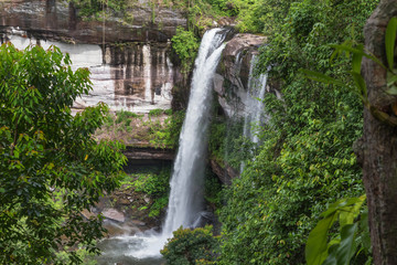 Huai Luang waterfall in phu jong nayoi  national park  Ubon Ratchathani Thailand