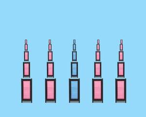 lantern on blue background,copy space for text,different and minimal concept