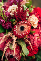 Wedding bouquet, stylish flower arrangement