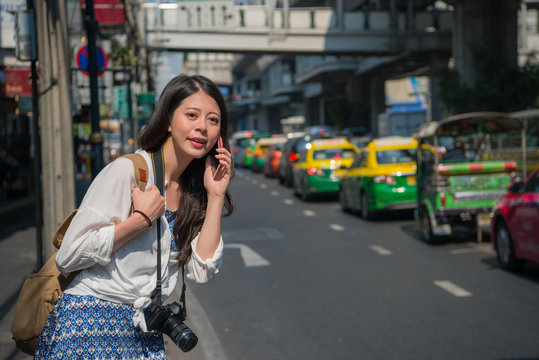Chinese woman talking on the phone