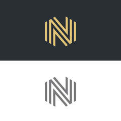 letter N logo icon design template. vector illustration