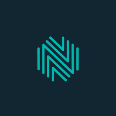letter N logo icon design template. vector illustration