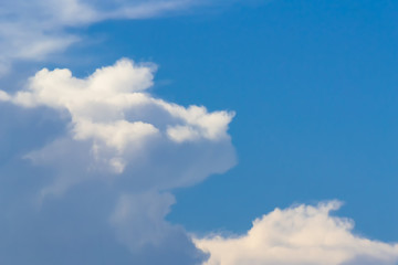 The sky with clouds moving with the wind.