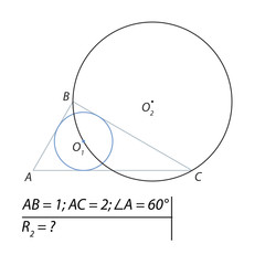 Task for calculating the radius of a circle