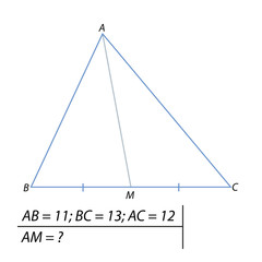 finding the median of the triangle