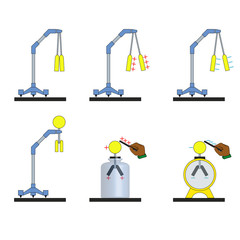 Example of the interaction of charged bodies with identical charges and different charges
