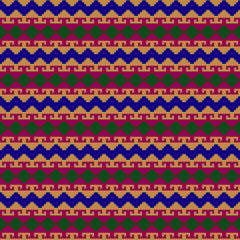 vintage seamless pattern land sea and trees