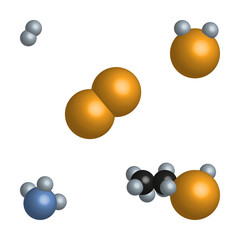 Acetic acid vinegar molecules