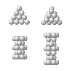 The dense packing of spheres of equal size