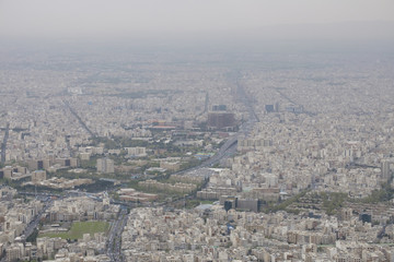 Fototapeta na wymiar air polution over Tehran, Iran, 2017
