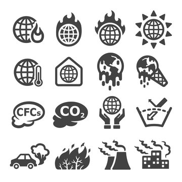 global warming,greenhouse effect icon