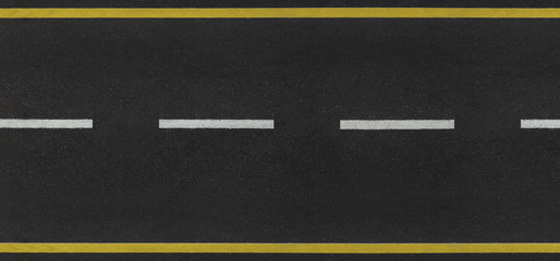 Top view of asphalt road