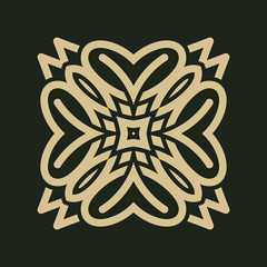 Ornamental vintage, retro, colored logo. Template for design. Art element