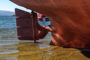 propeller of a motor boat close-up © sergiy1607