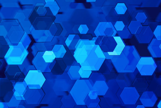 Blue Hexagon background