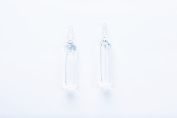 A medicine ampoules on white background isolated
