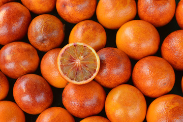 Red oranges on the market