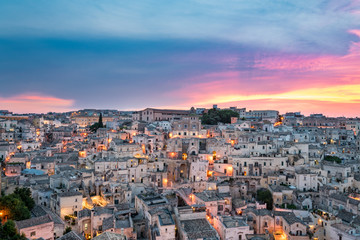 Fototapeta na wymiar Matera, landscape of the city