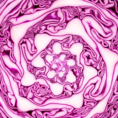 Obraz premium Texture of red cabbage cut