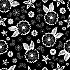 Abstract seamless pattern. Creative vector background, hawaiian tropical floral wallpaper with branches ferns, tropical herb. Summer exotic print with jungle plant palm leaves. Trendy colors