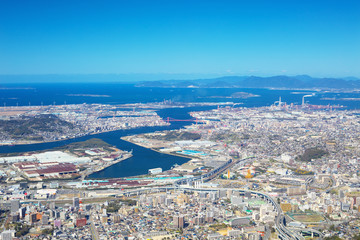 View of Kitakyushu City from Mt. Sarakura