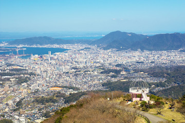 View of Kitakyushu City from Mt. Sarakura