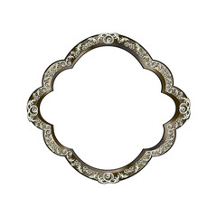 Decorative frame of silvery color