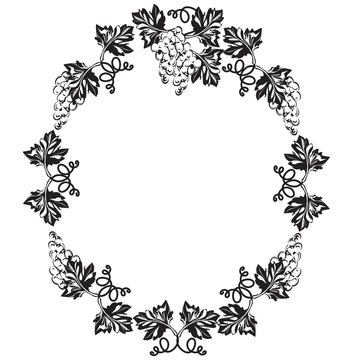 Decorative frame, frame for the text black and white