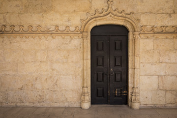 Fototapeta na wymiar Ancient door in an ancient castle