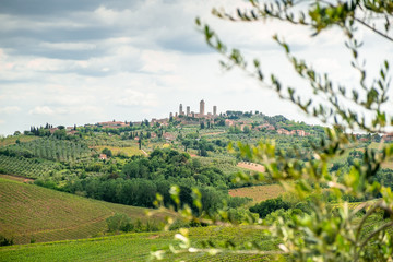 Fototapeta na wymiar Landscape of San Gimignano