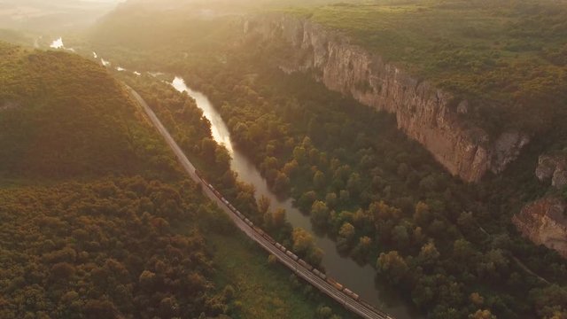 Trains In the wild / 4k aerial videos