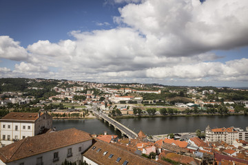 Naklejka na ściany i meble Landscape of the city of Coimbra in Portugal