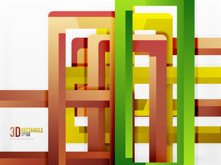 Rectangle tube elements, vector background