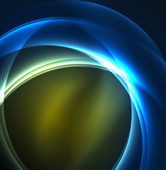 Glowing geometric shapes