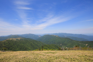 徳島県　剣山山頂　頂上三角点から見た風景