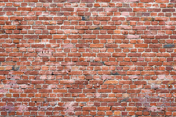 Old red brick wall