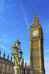 Fototapeta na wymiar Big Ben Tower Houses of Parliament Westminster London England