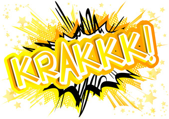 Krakkk! - Vector illustrated comic book style expression.