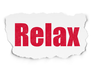 Tourism concept: Relax on Torn Paper background