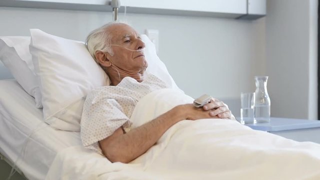 Senior man hospitalized