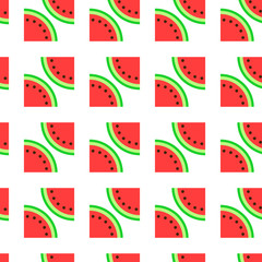 Watermelon seamless pattern, vector background