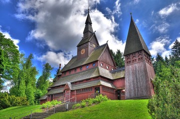 Fototapeta na wymiar Stabkirche Gustav Adolf Hahnenklee
