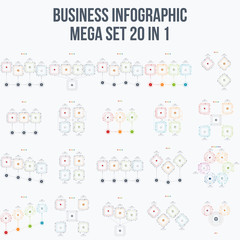 Set with infographics