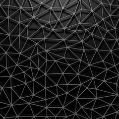 Black industrial metallic triangles pattern background
