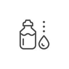 Sports water bottle line icon